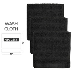 Heavy Duty Washcloth Quick Dry Fade Resistant 12x12 in Pack of 3 & 6