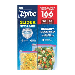 Ziploc Slider Storage Bags Variety Pack, Quart 96 ct., Gallon 70 ct