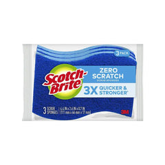 Scotch-Brite Non-Scratch, Zero Scratch Scrub Sponge, 3 Sponges