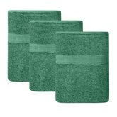 Bath Towels 3 Pack "27x52" Green Cotton Towel Set Bath Pool Gym Towels Beach