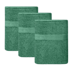Bath Towels 3 Pack "27x52" Green Cotton Towel Set Bath Pool Gym Towels Beach