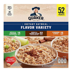 Quaker Instant Oatmeal Variety Pack, 1.51 oz, 52 pk