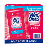 Wet Ones Antibacterial Hand Wipes Travel Pack - Fresh Scent, 7 Pack - 20 Count