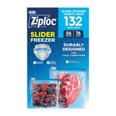 Ziploc Slider Freezer Bags, Variety Pack, 132 ct