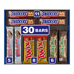 Mars Chocolate Candy Bars, Variety Pack, Full Size, 30 pk