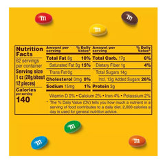 M&M'S Peanut Milk Chocolate Candy, 62 oz