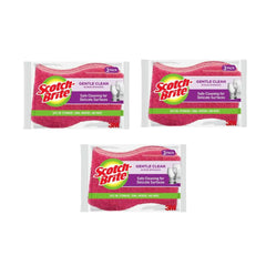 Scotch-Brite Gentle Clean Scrub Sponge - 9 Scrub Sponges (Pack of 3)