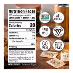 Sugar in the Raw Turbinado Cane Sugar Packets, 500 ct