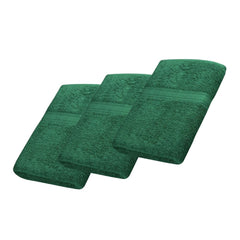 Bath Towels 3 Pack "27x52" Green Cotton Towel Set Bath Pool Gym Towels Beach