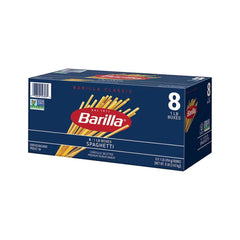 Barilla Spaghetti Pasta, Non-GMO Pasta With Durum Wheat Semolina, Kosher Certified Pasta, 8 pk./1 lb