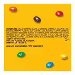 M&M'S Peanut Milk Chocolate Candy, 62 oz