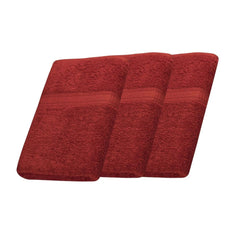 3 Extra Large Cotton Bath Towels For Bathroom Absorbent Shower Towel RED