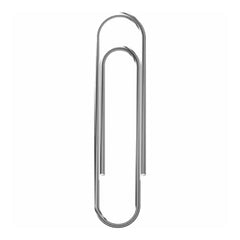 Paper Clips, No. 1, Silver, Steel, 1000PK