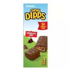 Quaker Chewy Dipps Granola Bars, Chocolate Chip, 34 pk