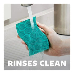 Scotch-Brite ODOR RESIST Scrub Dots Heavy Duty Sponge, Powerful Scrubbing, Rinses Clean, Green, 6 Count