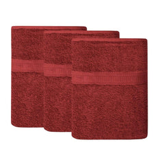3 Extra Large Cotton Bath Towels For Bathroom Absorbent Shower Towel RED