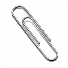 Paper Clips, No. 1, Silver, Steel, 1000PK