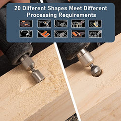 Rotary burr set 1/8 inch shank compatible with Dremel
