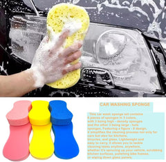 Hand holding a figure-8 sponge showing comfortable grip