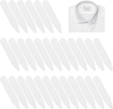30-pack white plastic collar stays for dress shirts