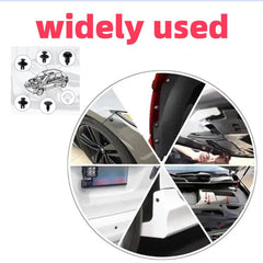 100-Piece Car Plastic Rivet Clips Kit – Universal Push-Type Retainer Fasteners