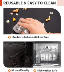 Trimming an oven liner to size with household scissors