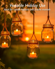 24-piece flameless candle set with pre-installed CR2032 batteries