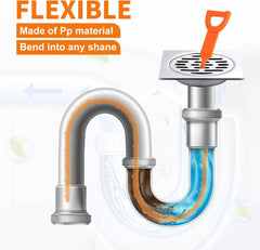 Close-up of barbed edges on a flexible drain cleaning strip