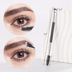 Dual-ended angled eyebrow brush and spoolie