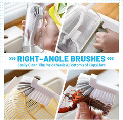 Straw and tube cleaning brushes for narrow openings and bottle necks