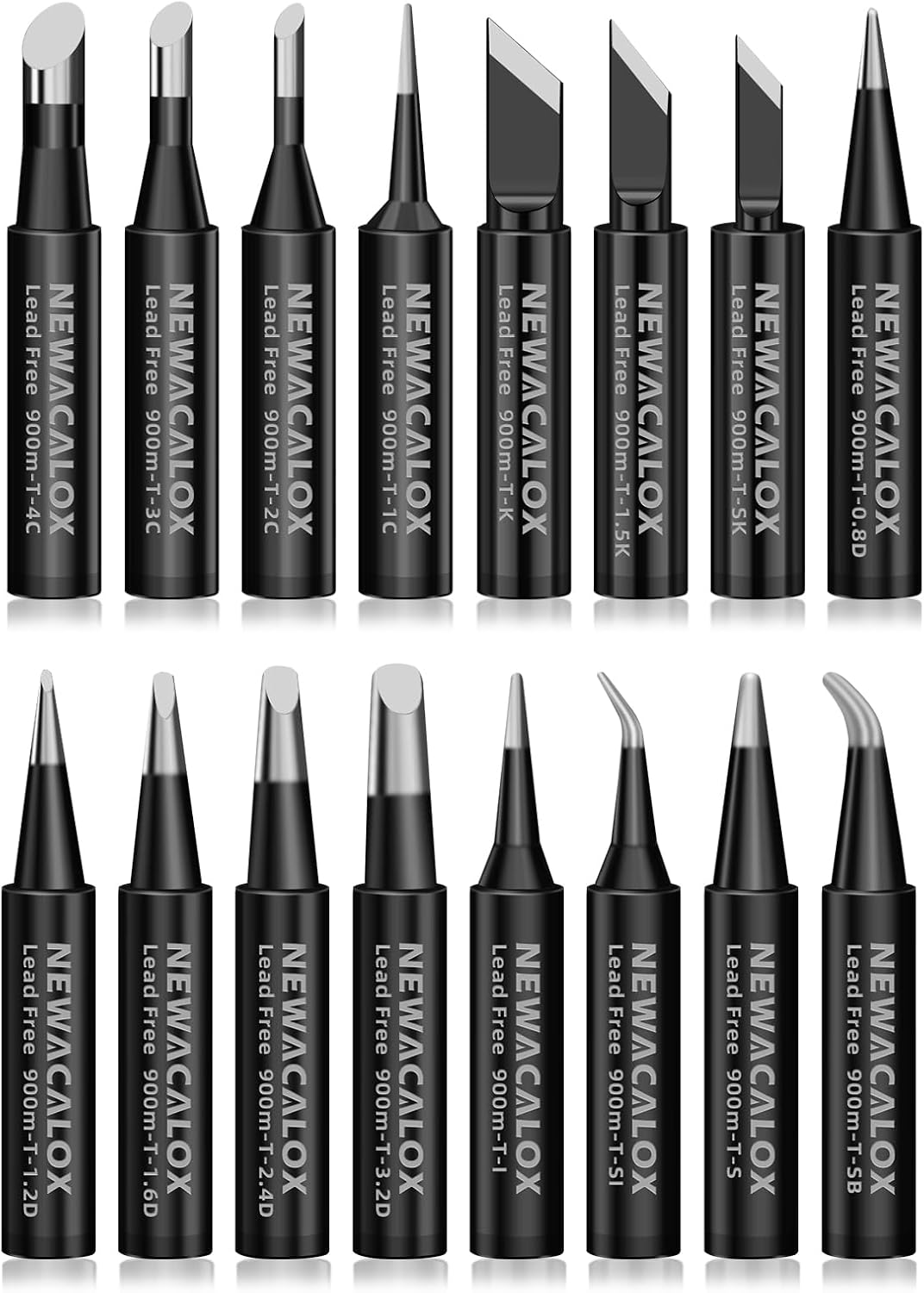 16-piece 900M soldering iron tip set with storage box