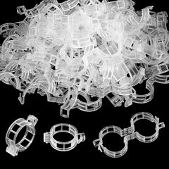 200-pack transparent plastic plant support clips for tomatoes and climbing vegetables