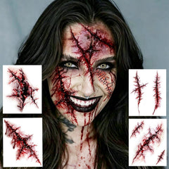 24-Sheet Halloween Temporary Tattoo Set