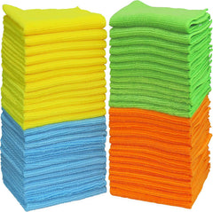 Close-up of soft lint-free microfiber cloth texture