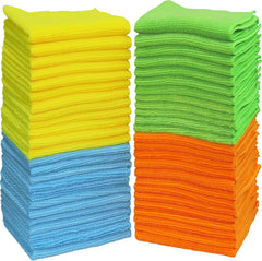 Microfiber Cleaning Cloth, 4 Colors - 12 Pack