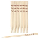 Bamboo Chopsticks Chinese , 10" Long, Natural Bamboo Color - 12 Pairs