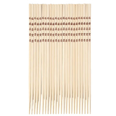 Bamboo Chopsticks Chinese , 10" Long, Natural Bamboo Color - 12 Pairs