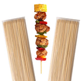 200Pcs Bamboo Wooden Skewers Sticks 12in Wood BBQ Shish Kabob Fondue Party Grill