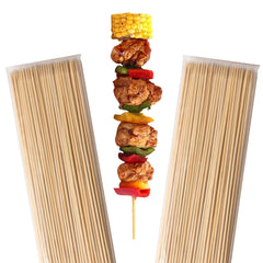 200Pcs Bamboo Wooden Skewers Sticks 12in Wood BBQ Shish Kabob Fondue Party Grill
