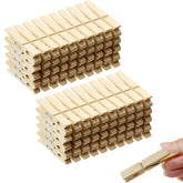 100 PCS Wooden Clothespins Heavy Duty Wood Clips for Laundry Crafts Photos
