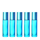 Frosted Bottles with Steel Roller - Blue