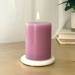 Unscented 3x4 Pillar Candle - Single Wick Home Decor Purple