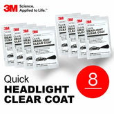 3M Quick Headlight Clear Coat Wipes – 8-Pack Value Size, No-Tools Restoration