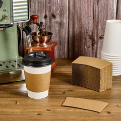 200 Pack Coffee Sleeves, Disposable Cup Sleeves for Hot and Cold Drinks Fit for 10-24 Oz Cups