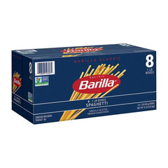 Barilla Spaghetti Pasta, Non-GMO Pasta With Durum Wheat Semolina, Kosher Certified Pasta, 8 pk./1 lb