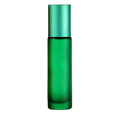 10ml Frosted Bottles with Steel Roller - Green 5Pcs