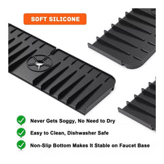 Splash Guard Silicone Faucet Water Catcher Mat