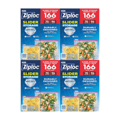 Ziploc Slider Storage Bags Variety Pack, Quart 96 ct., Gallon 70 ct