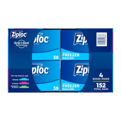 Ziploc Stay Open Design Gallon Freezer Bags, 152 ct