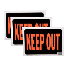 NEW 8.5x12 Plastic "Keep Out" Sign Bold, Weatherproof Ideal for Private Property